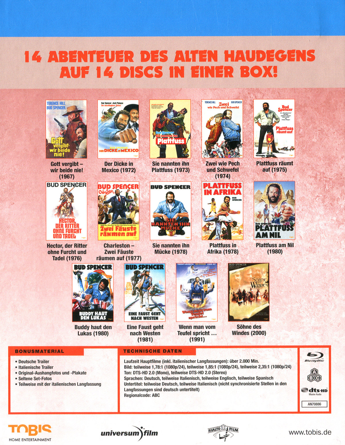 Bud Spencer Jumbo Box XXL, Die (blu-ray)