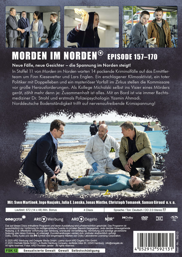 Morden im Norden - Staffel 11 (Folge 157-170)  [4 DVDs]  (DVD)