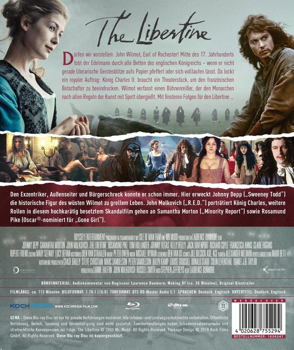 Libertine, The - Sex, Drugs & Rococo (blu-ray)