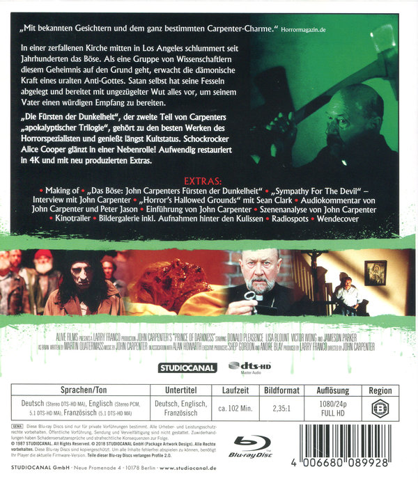 Fürsten der Dunkelheit, Die - Uncut Edition (blu-ray)