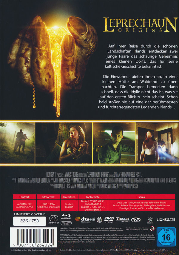 Leprechaun: Origins - Uncut Mediabook Edition (DVD+blu-ray) (B)