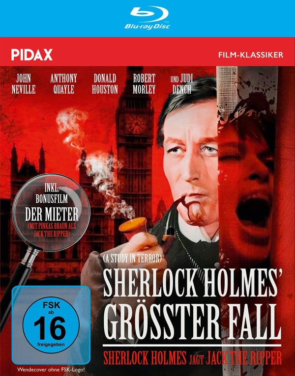 Sherlock Holmes‘ größter Fall (Study in Terror) / Spannende Jagd auf Jack the Ripper mit absoluter Starbesetzung + Bonusfilm: DER MIETER (Pidax Film-Klassiker)  (Blu-ray Disc)