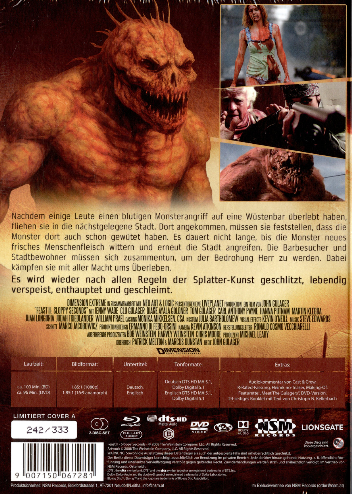 Feast II - Sloppy Seconds - Uncut Mediabook Edition  (DVD+blu-ray) (A)