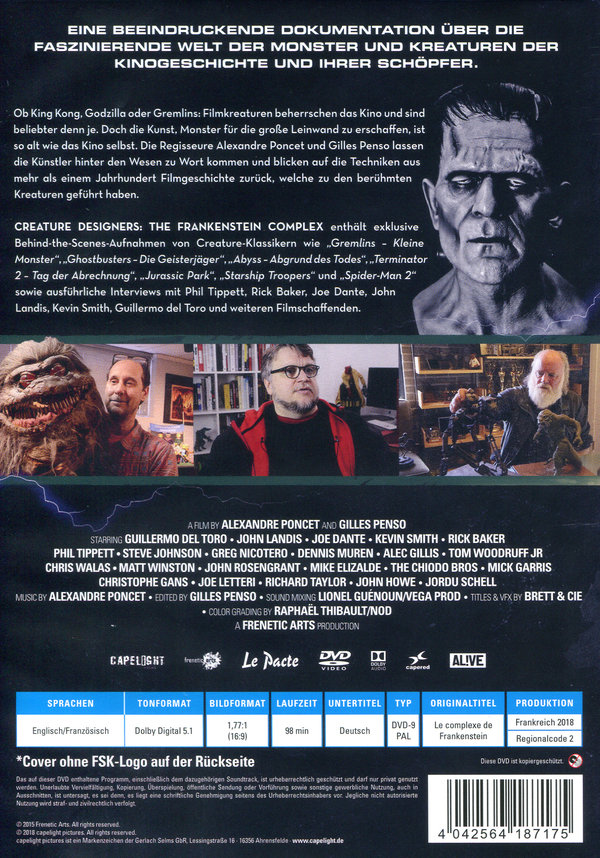 Creature Designers - The Frankenstein Complex  (DVD)