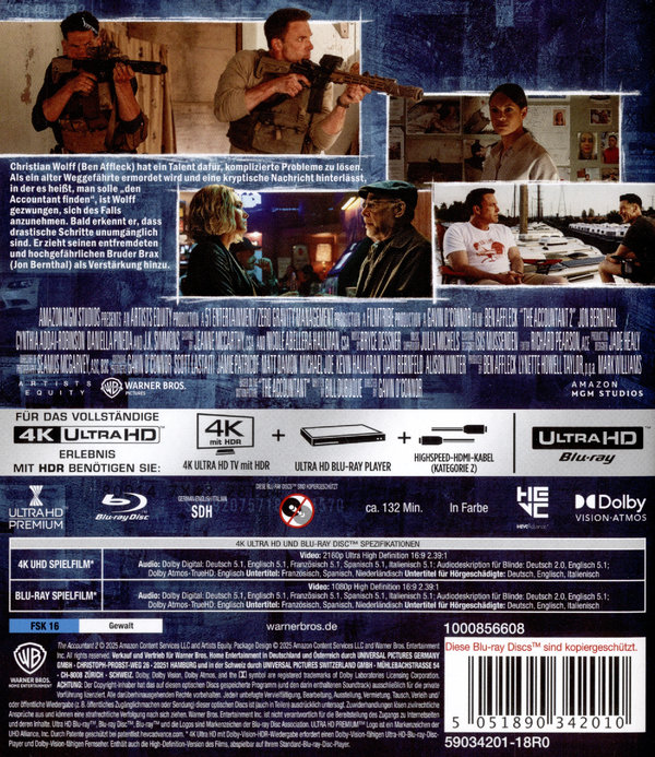 The Accountant 2  (4K Ultra HD) (+ Blu-ray)