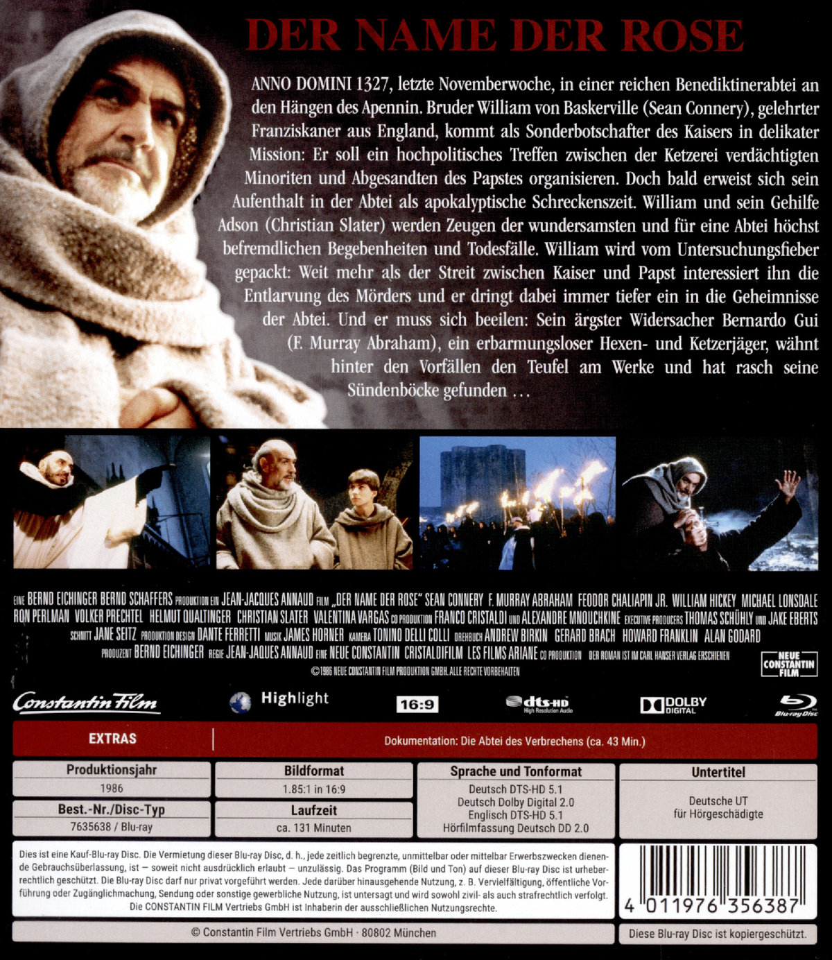 Der Name der Rose  (Blu-ray Disc)