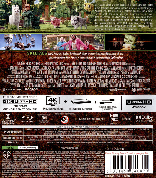 Ein Minecraft Film  (4K Ultra HD) (+ Blu-ray)