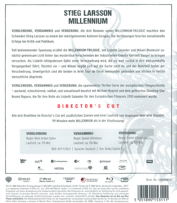 Millenium Trilogie - Directors Cut (blu-ray)