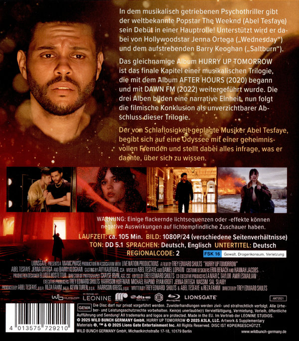 Hurry Up Tomorrow  (Blu-ray Disc)