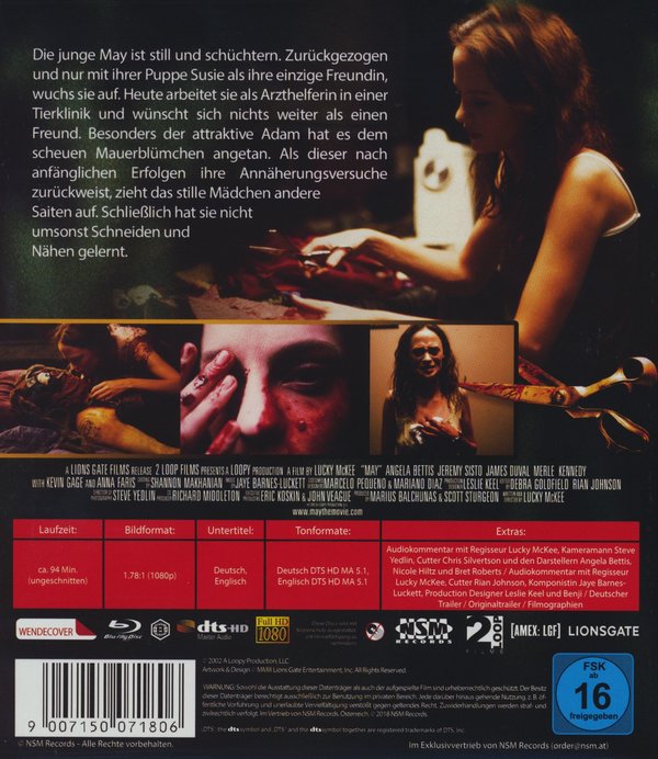 May - Die Schneiderin des Todes - Uncut Edition (blu-ray)