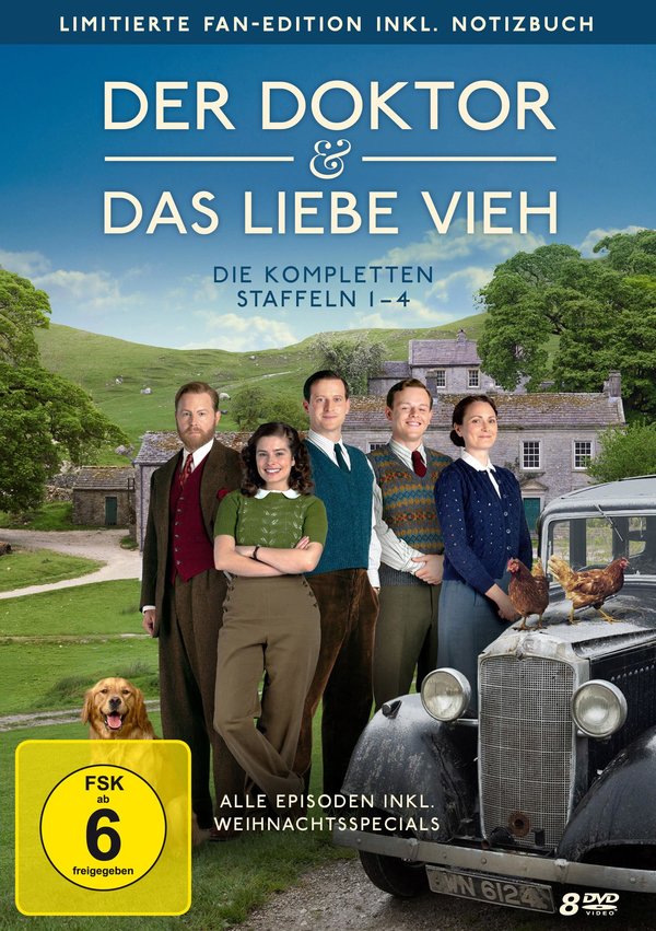 Der Doktor und das liebe Vieh - Die kompletten Staffeln 1-4 LTD. - Die limitierte Fan-Edition inkl. Notizbuch  [8 DVDs]  (DVD)