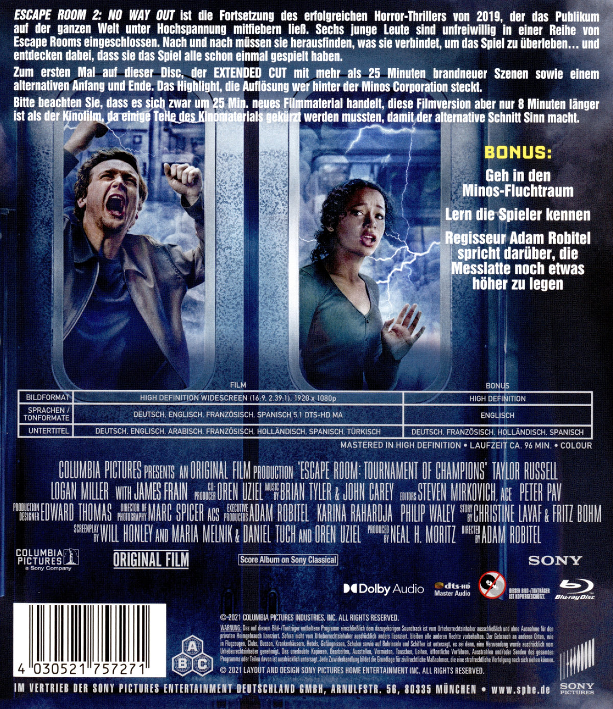 Escape Room 2: No Way Out (blu-ray)