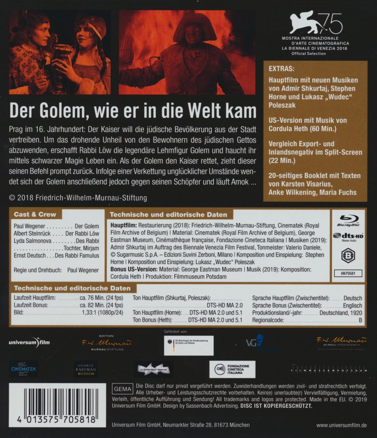 Golem, wie er in die Welt kam, Der (blu-ray)