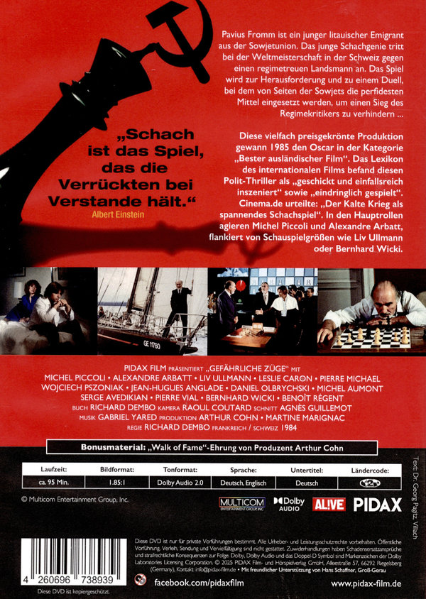 Gefährliche Züge - Duell ohne Gnade - Remastered Edition / Oscar-preisgekrönter Thriller mit Starbesetzung (Pidax Film-Klassiker)  (DVD)
