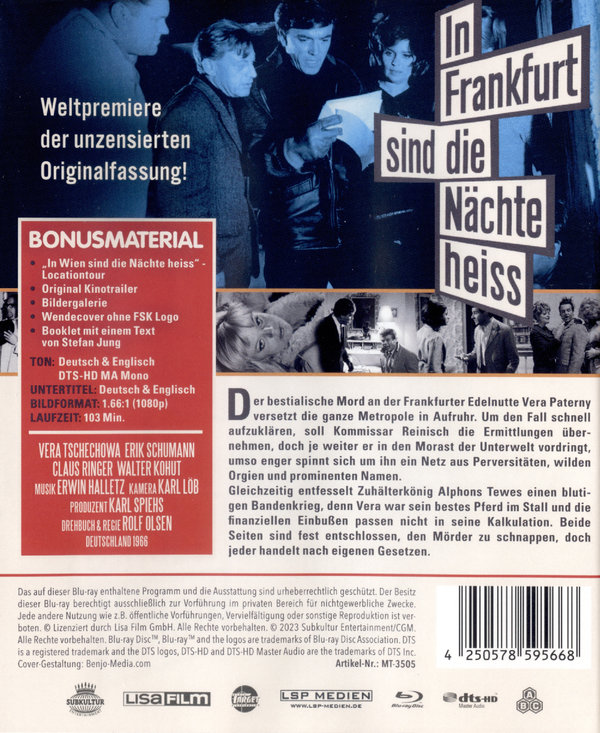 In Frankfurt sind die Nächte heiss - Uncut Edition (blu-ray)