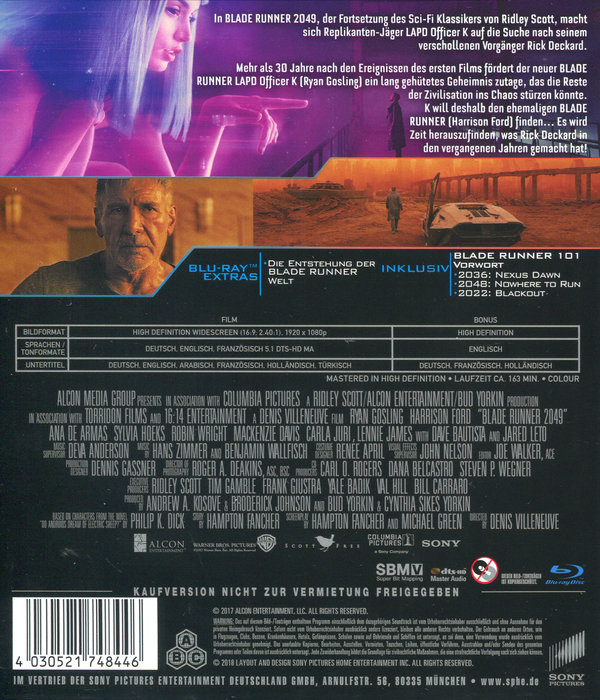 Blade Runner 2049 (blu-ray)