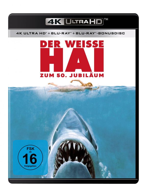 Der weiße Hai - 50th Anniversary  (4K Ultra HD) (+ Blu-ray) (+ Bonus-Blu-ray)