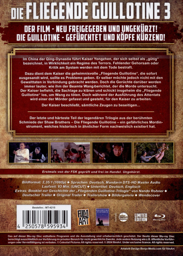 Die Fliegende Guillotine 3 - Shaw Brothers Collection  (DVD+blu-ray)