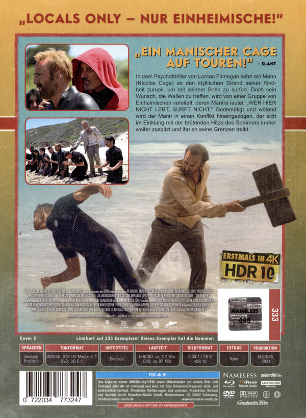 The Surfer - Uncut Mediabook Edition  (4K Ultra HD+blu-ray+DVD) (C)