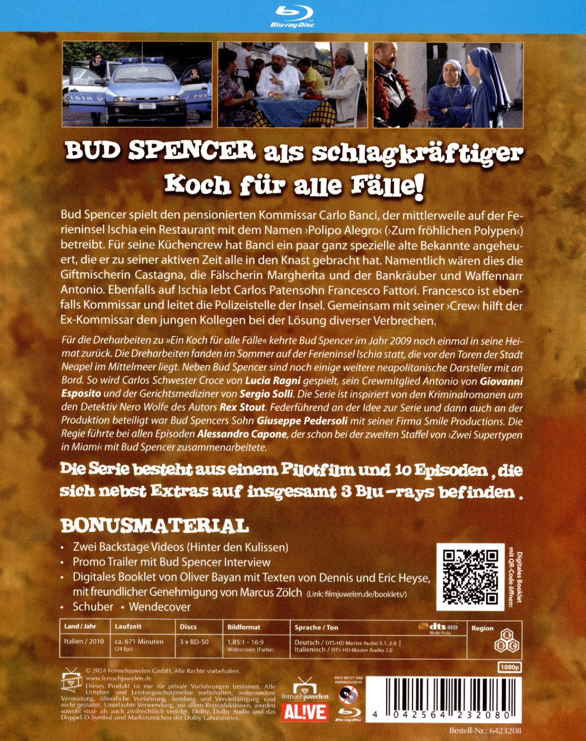 Bud Spencer – Die Fälle des Kochs - Die komplette Serie (Alle 12 Folgen) (Fernsehjuwelen)  (Blu-ray Disc)