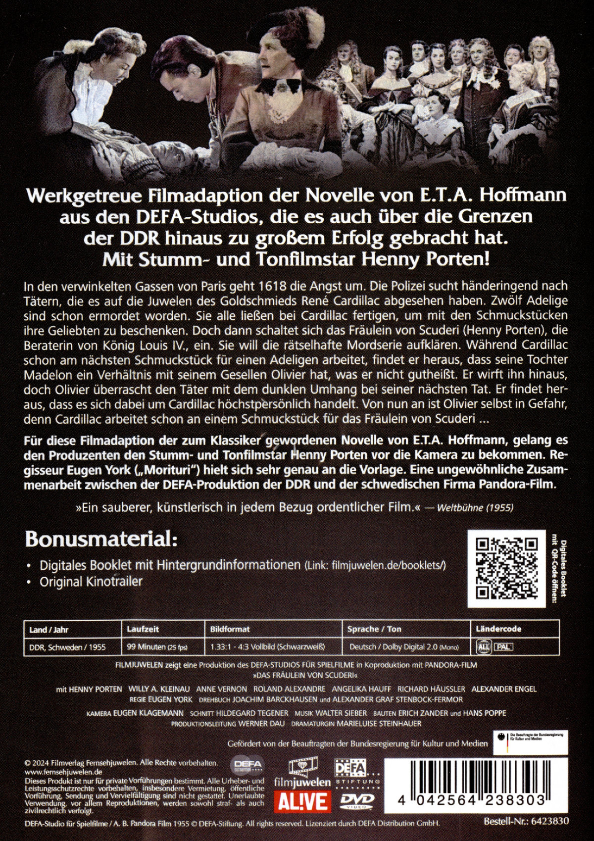 Das Fräulein von Scuderi (E. T. A. Hoffmann) (Neuauflage)  (DVD)