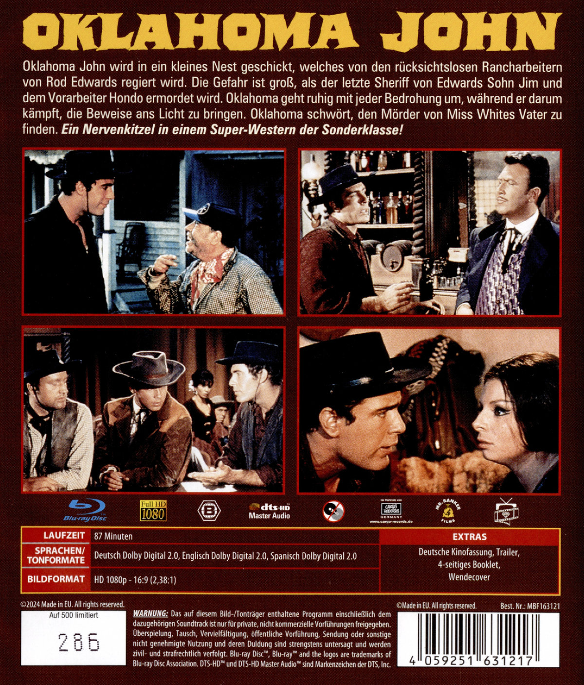 Oklahoma John - Der Sheriff von Rio Rojo  (Blu-ray Disc)