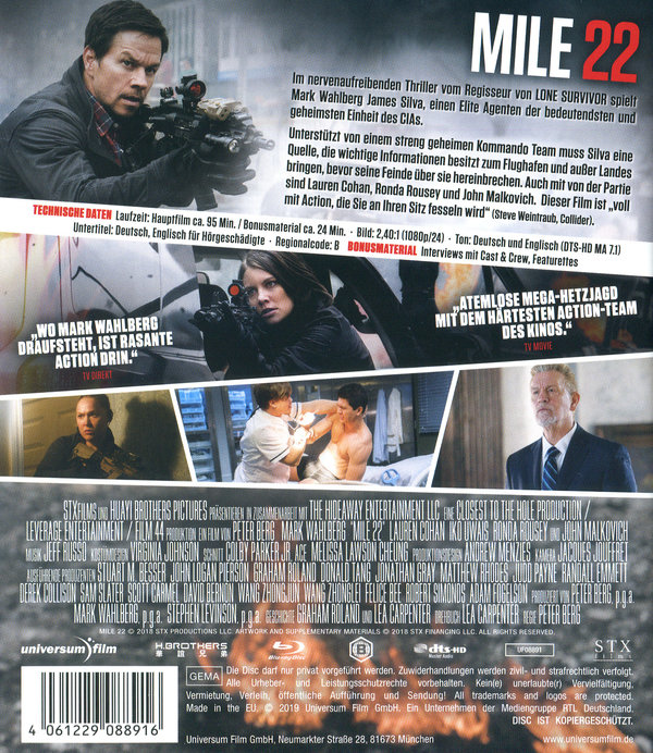 Mile 22 (blu-ray)