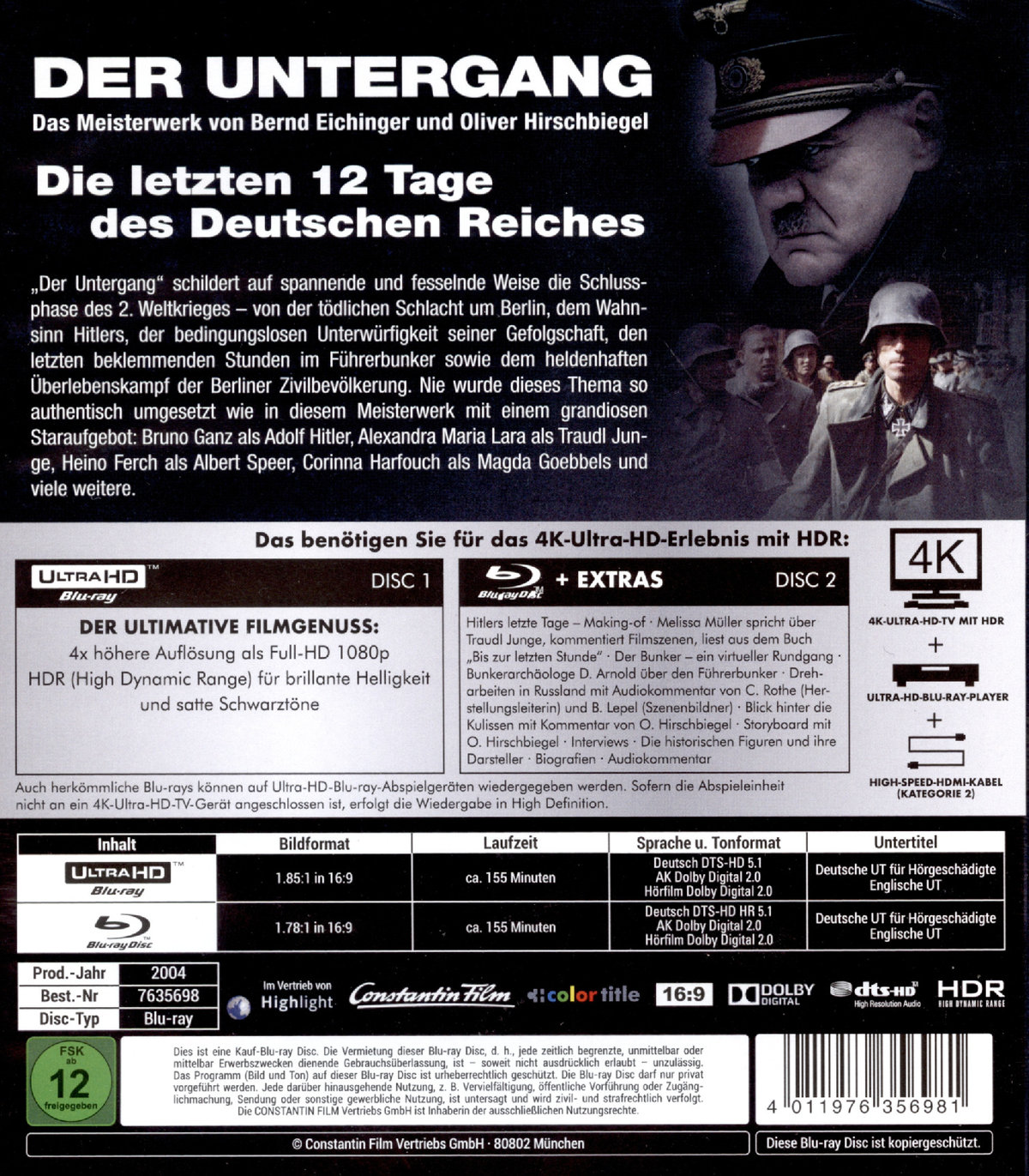 Der Untergang  (4K Ultra HD) (+ Blu-ray)