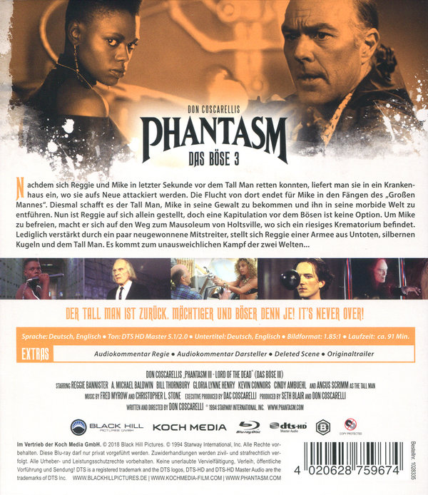 Phantasm 3 - Das Böse 3 - Lord Of The Dead - Uncut (blu-ray)