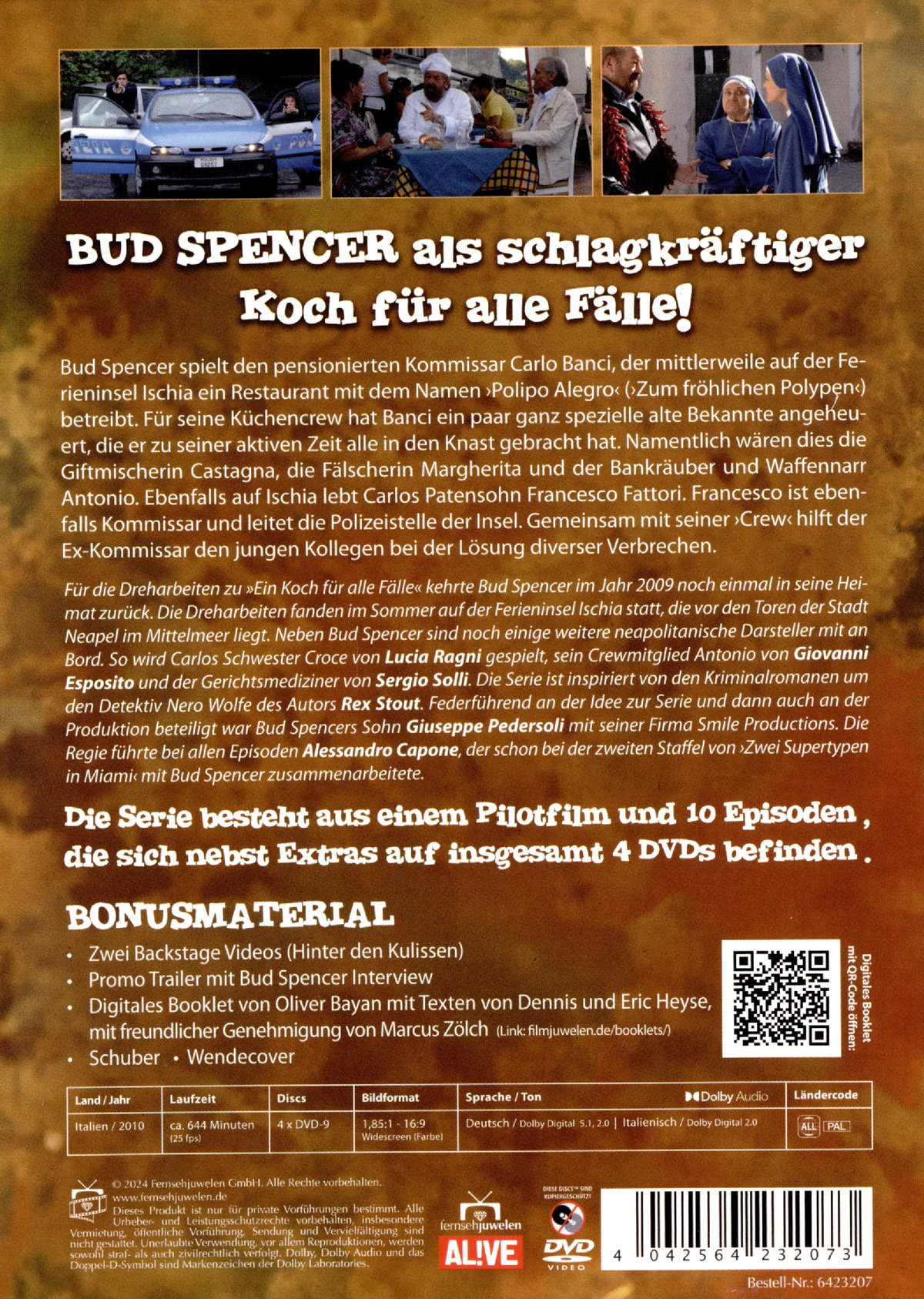 Bud Spencer – Die Fälle des Kochs - Die komplette Serie (Alle 12 Folgen) (Fernsehjuwelen)  [3 DVDs]  (DVD)