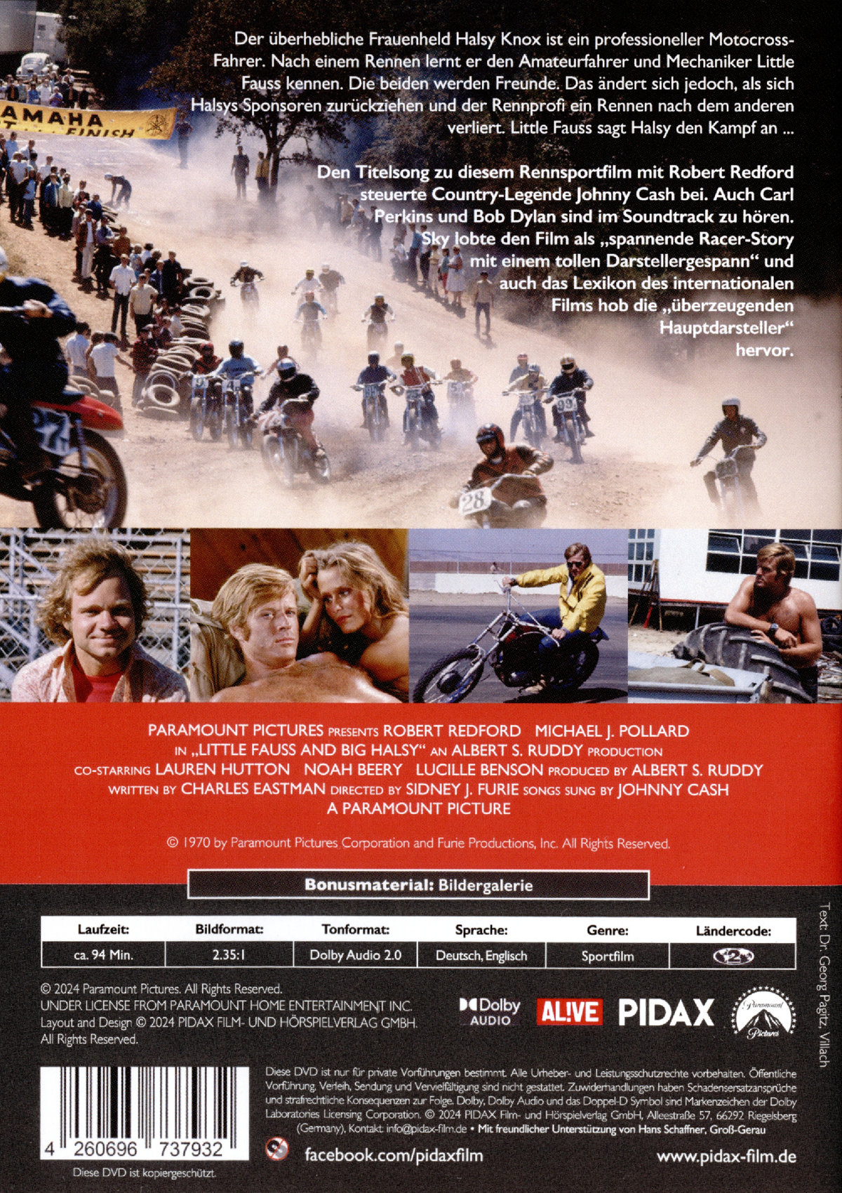 Little Fauss und Big Halsy (Stromer der Landstraße) / Spannender Rennsportfilm mit Robert Redford (Pidax Film-Klassiker)  (DVD)