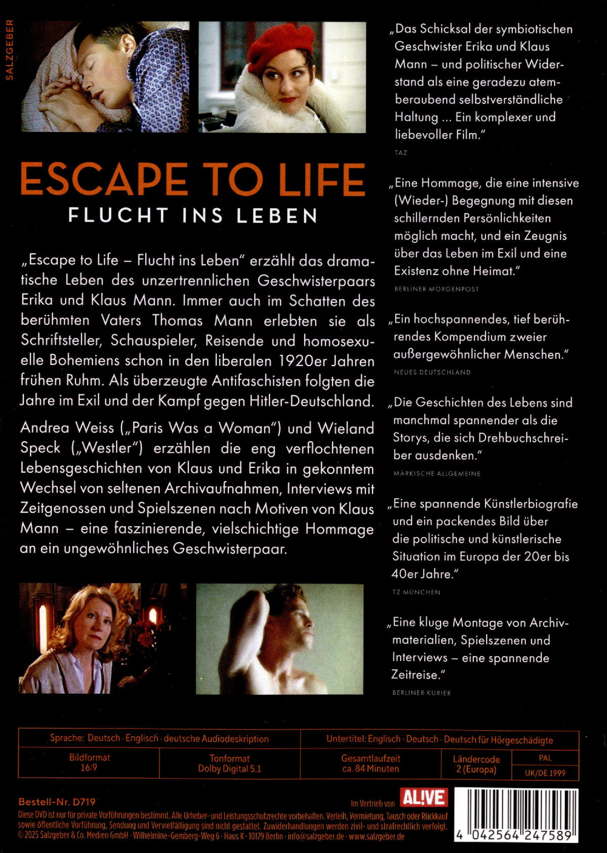Escape to Life  (DVD)