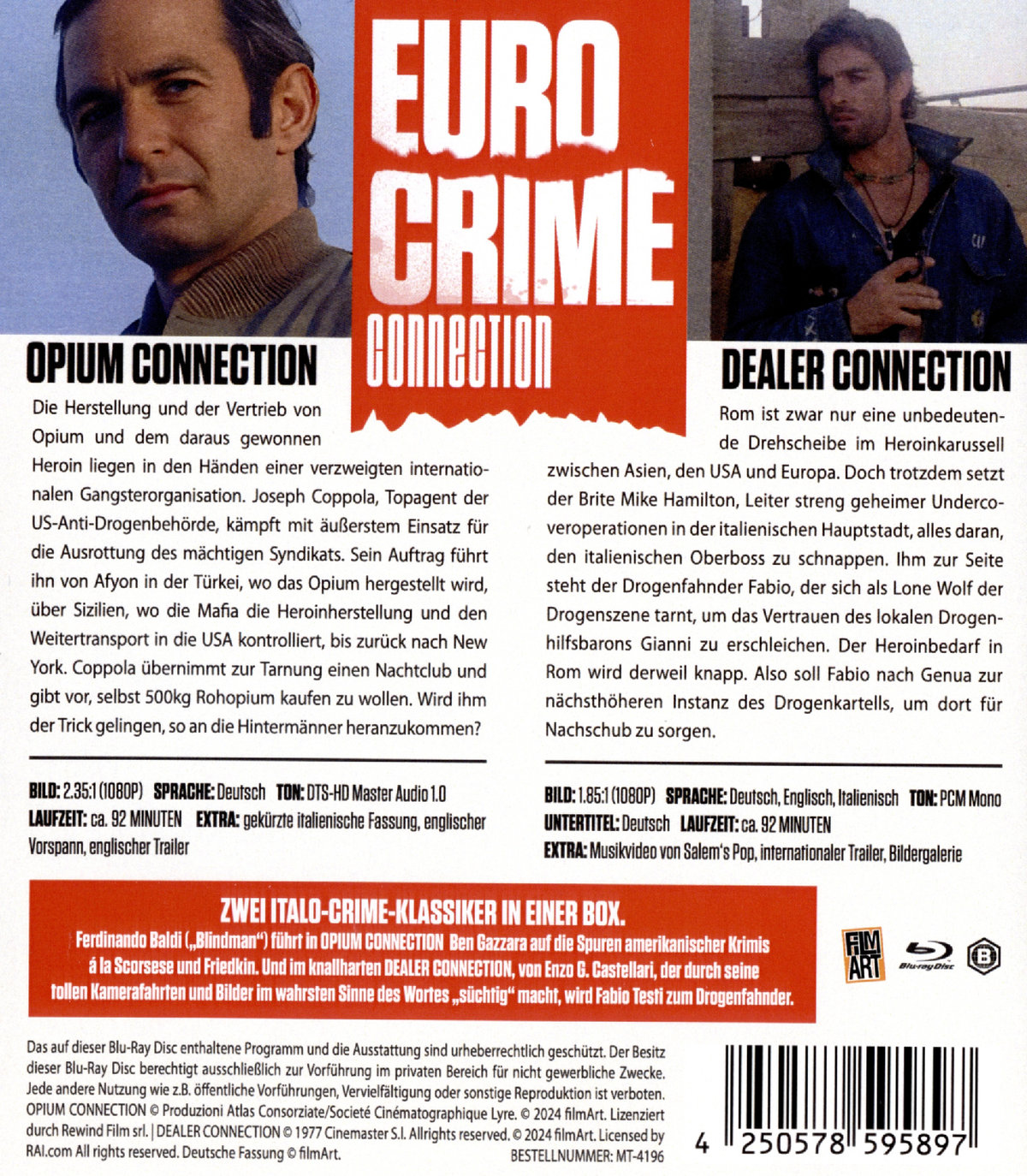 Eurocrime Connection: Dealer Connection + The Opium Connection - Uncut Edition  (Blu-ray Disc)