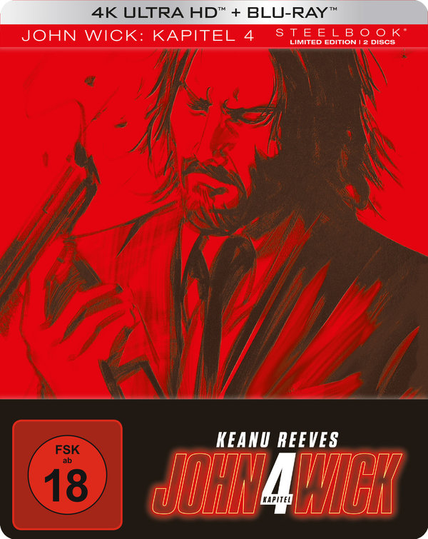 John Wick: Kapitel 4 - Limited Steelbook Edition (4K Ultra HD)