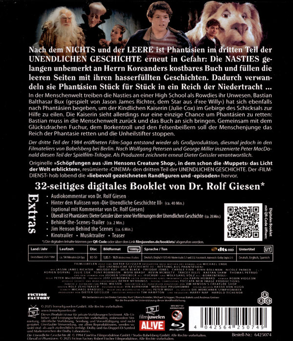 Die unendliche Geschichte III - Rettung aus Phantásien  (Blu-ray Disc)