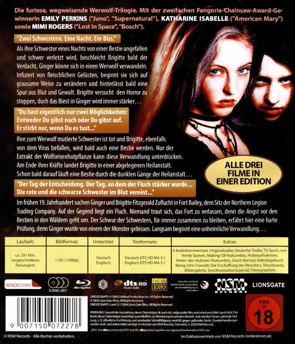 Ginger Snaps 1-3 - Uncut Edition (blu-ray)