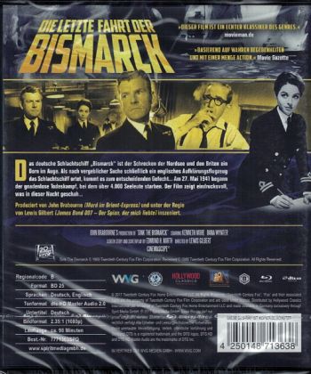 Letzte Fahrt der Bismarck, Die (blu-ray)