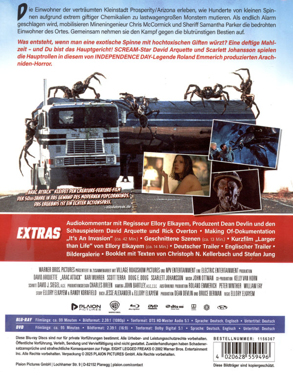 Arac Attack - Angriff der achtbeinigen Monster - Uncut Mediabook Edition  (DVD+blu-ray) (B)