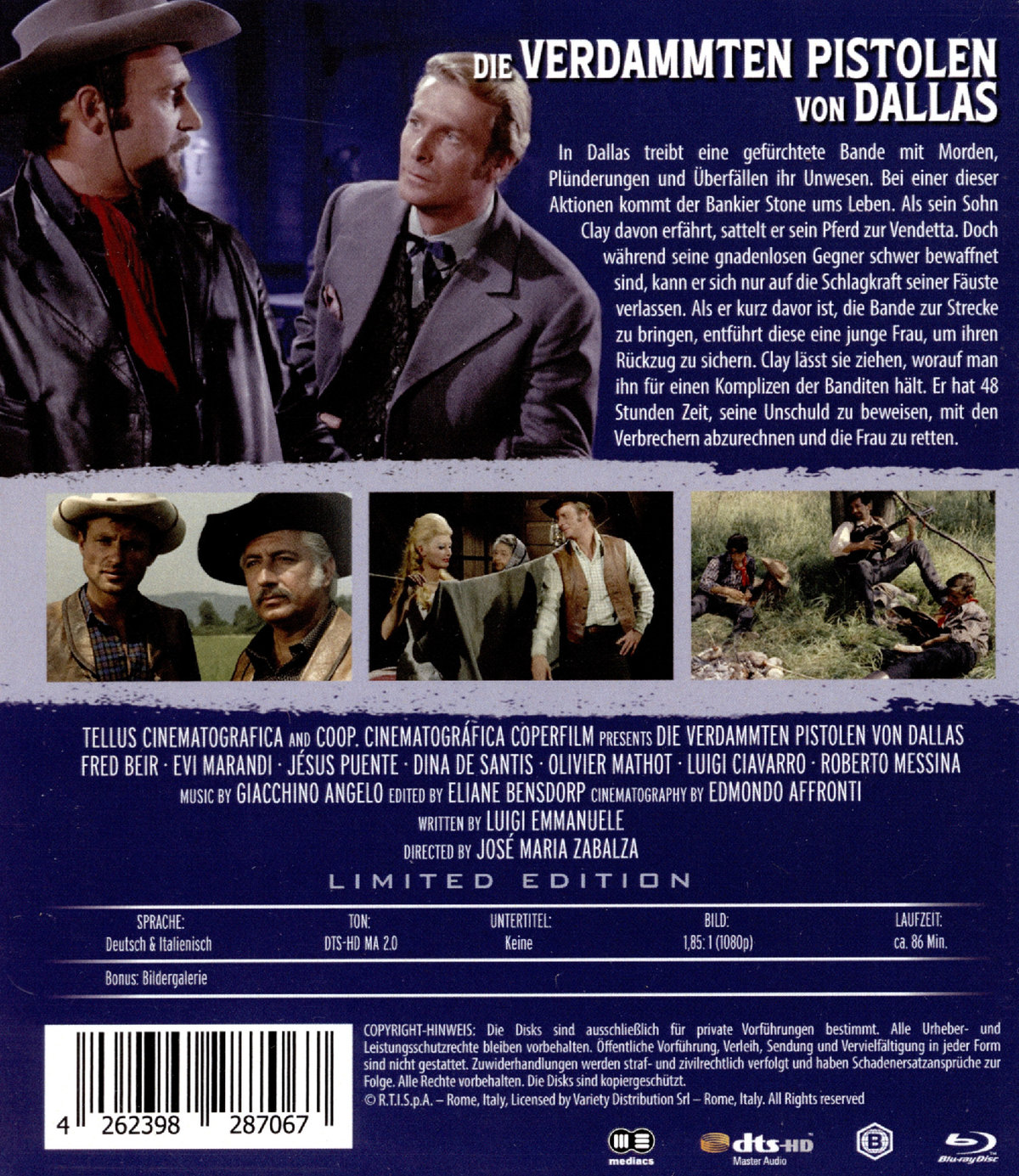 Verdammten Pistolen von Dallas, Die (blu-ray)