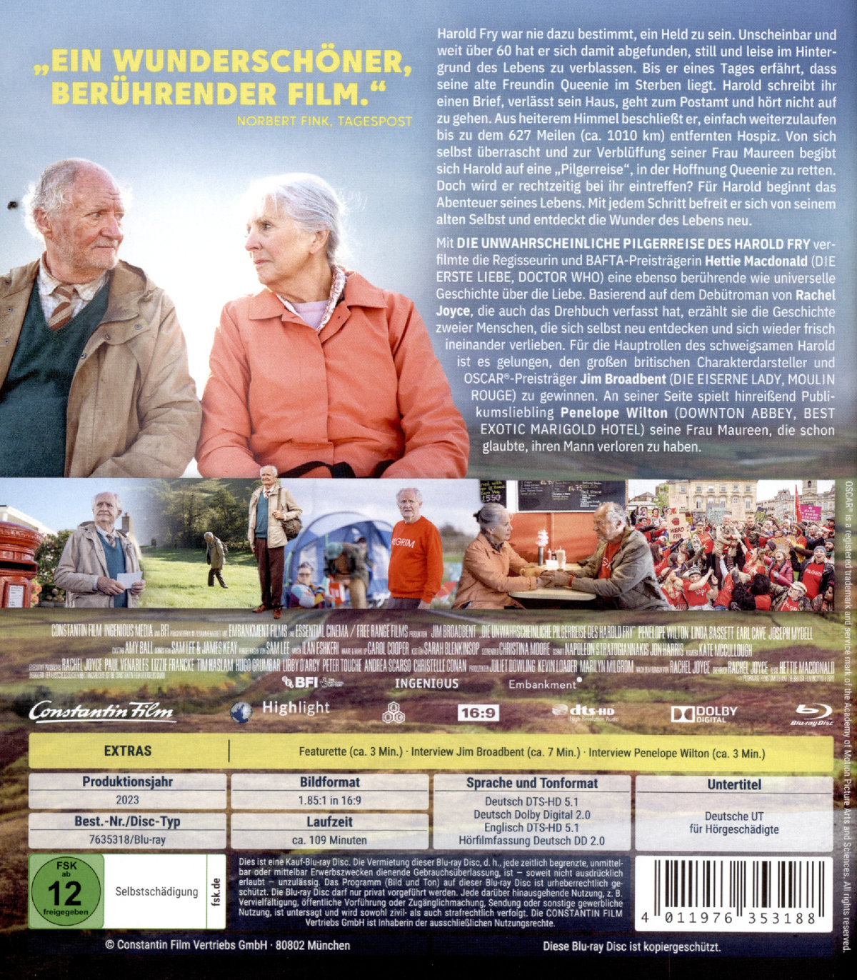 Die unwahrscheinliche Pilgerreise des Harold Fry  (Blu-ray Disc)
