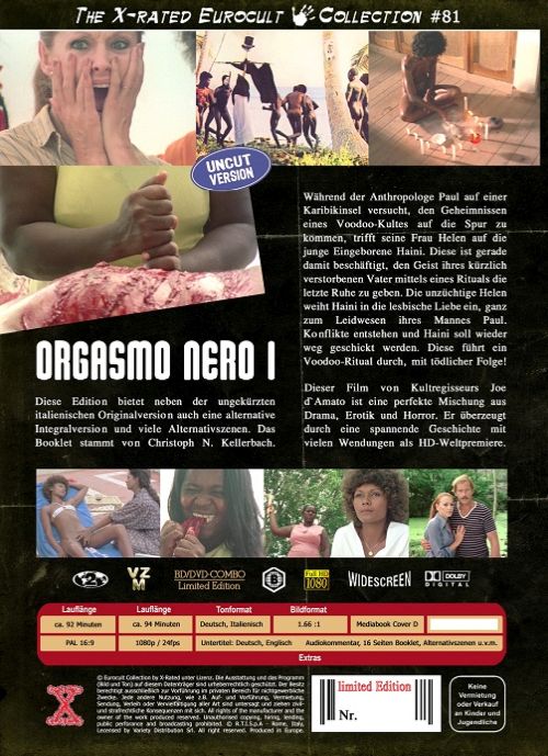 Orgasmo Nero 1 - Woodoo Baby - Uncut Eurocult Mediabook Collection  (DVD+blu-ray) (D)