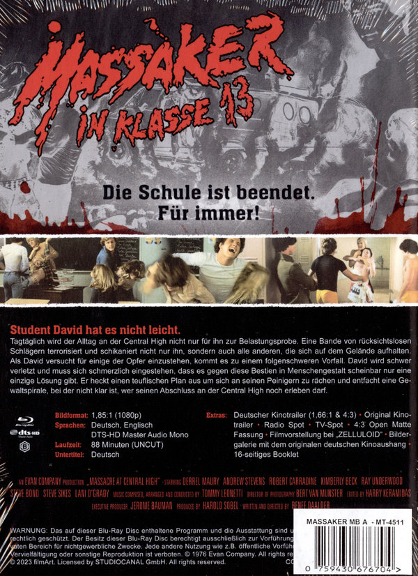 Massaker in Klasse 13 - Uncut Mediabook Edition  (blu-ray) (A)
