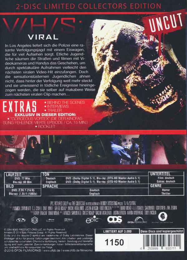 V/H/S Viral - VHS - Viral - Uncut Mediabook Edition (DVD+blu-ray)