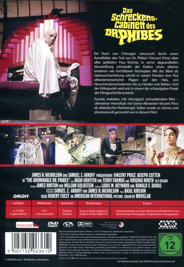 Schreckenskabinett des Dr. Phibes, Das