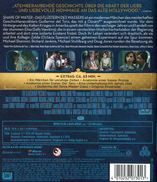 Shape of Water - Das Flüstern des Wassers (blu-ray)