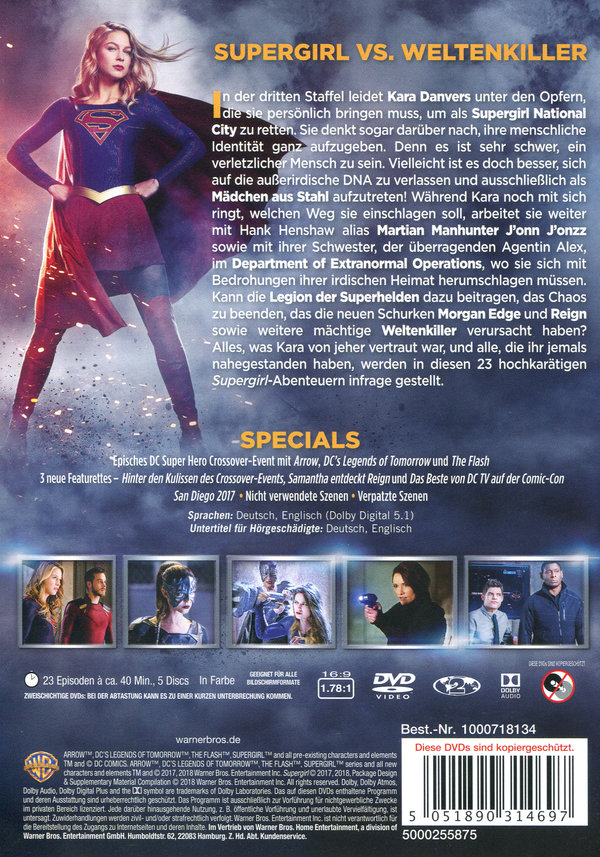 Supergirl - Die komplette 3. Staffel  [5 DVDs]  (DVD)