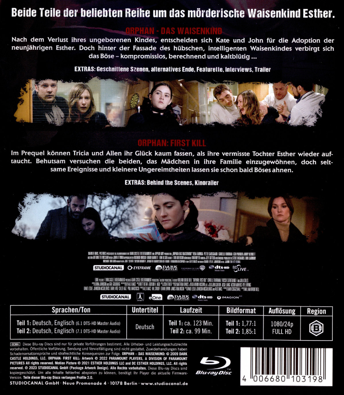 Orphan: First Kill & Das Waisenkind (blu-ray)