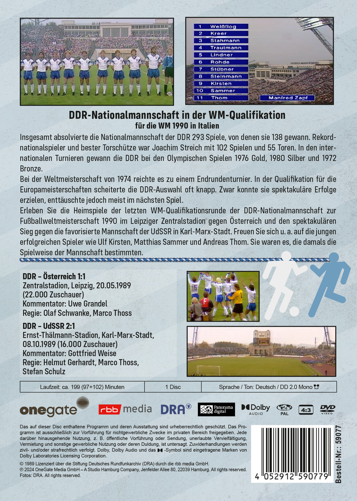 Direktübertragungen - DDR Nationalmannschaft in der WM-Qualifikation für die WM 1990 in Italien  (DVD)