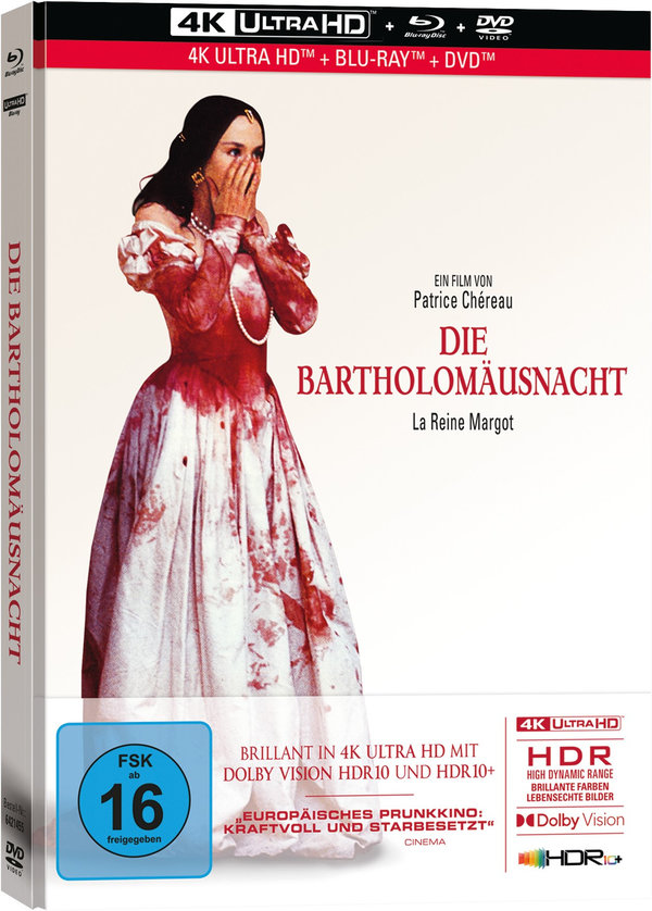 Bartholomäusnacht , Die - Uncut Mediabook Edition (4K Ultra HD+blu-ray+DVD)