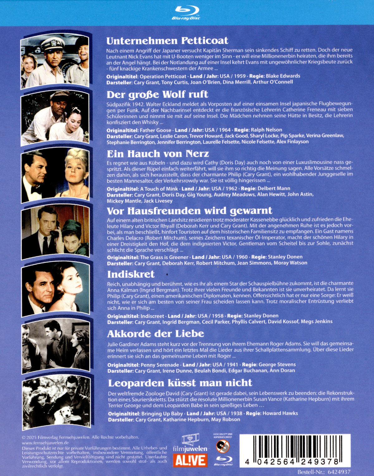Cary Grant Box (Neuauflage)  [6 BRs]  (Blu-ray Disc)